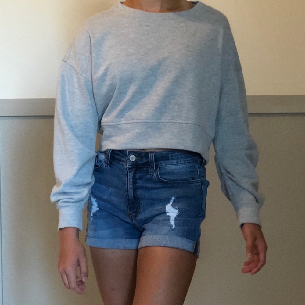 cropped grey long sleeve!